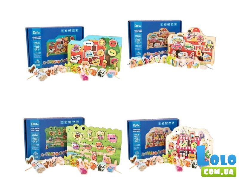 Деревянная игрушка Шнуровка (в ассортименте)