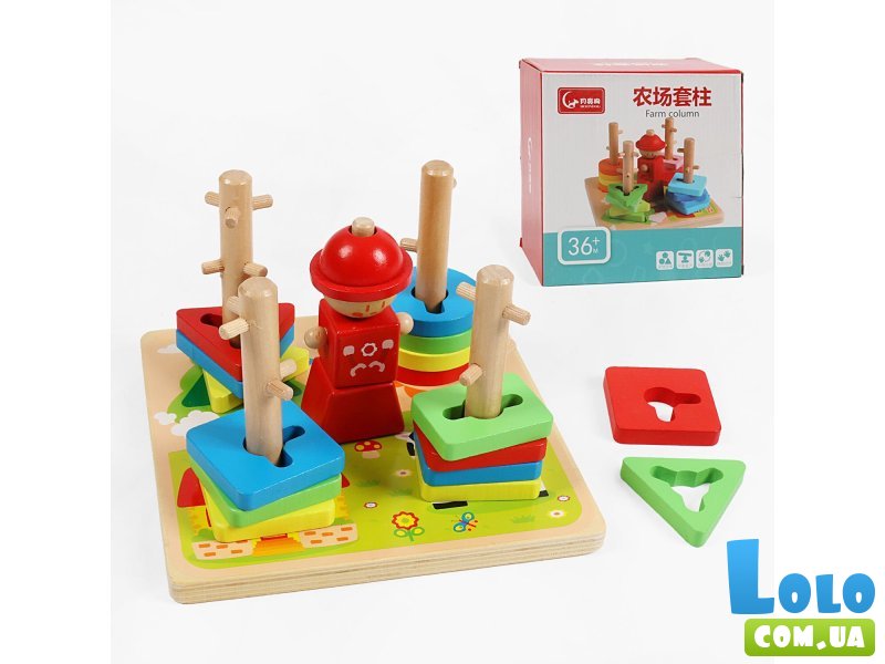 Деревянный геометрический сортер