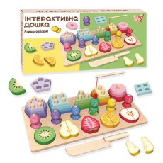 Деревянная логическая доска 3 в 1 Сортер, магнитная игра, рыбалка, WToys