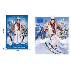 Кукла шарнирная Лыжница с аксессуарами