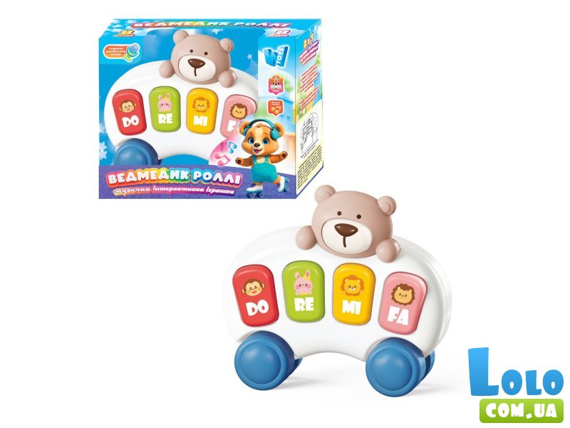 Пианино Мишка Ролли, WToys (укр.)