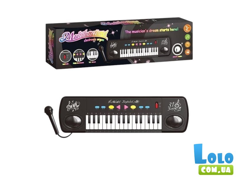 Детский синтезатор с микрофоном