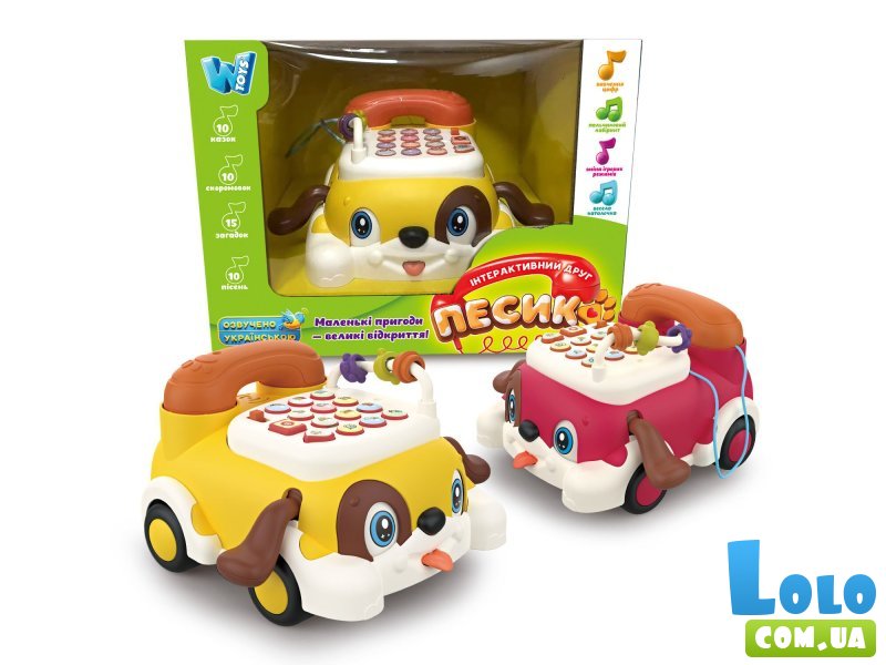 Развивающая игрушка Телефон-каталка, WToys (в ассортименте)