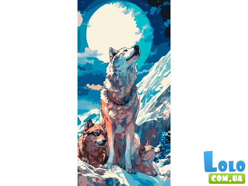 Картина по номерам Волки, ArtCraft (40х80 см)