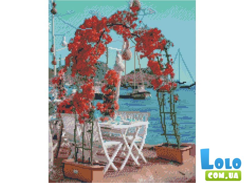 Алмазная мозаика Столик на берегу, Strateg (40х50 см)