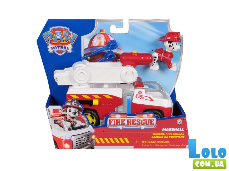 Щенячий патруль: большой спасательный автомобиль с водителем Маршал, Spin Master