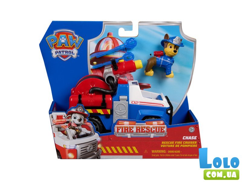 Щенячий патруль: большой спасательный автомобиль с водителем Гонщик, Spin Master