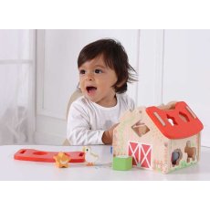 Деревянный сортер Домик фермера, Tooky Toy