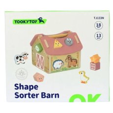 Деревянный сортер Домик фермера, Tooky Toy