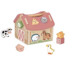 Деревянный сортер Домик фермера, Tooky Toy