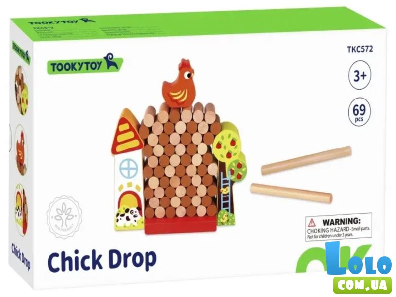 Деревянная игра-балансир Курочка, Tooky Toy