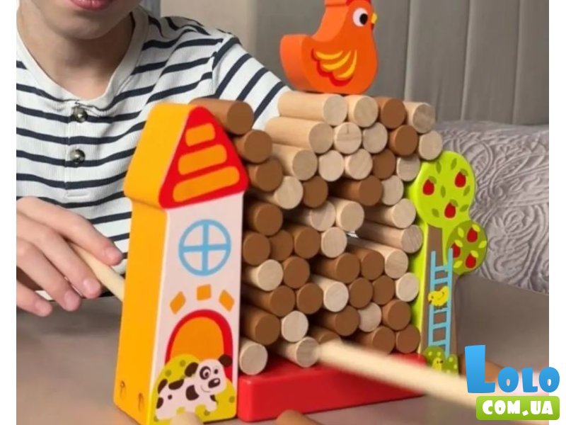 Деревянная игра-балансир Курочка, Tooky Toy