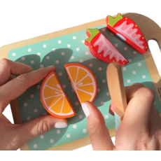 Набор фруктов на липучках деревянный, Tooky Toy (10 эл.)