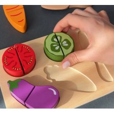 Набор овощей на липучках деревянный, Tooky Toy (10 эл.)