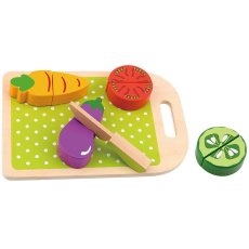 Набор овощей на липучках деревянный, Tooky Toy (10 эл.)