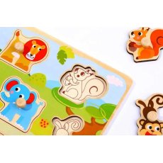 Деревянная рамка-вкладыш Животные, Tooky Toy