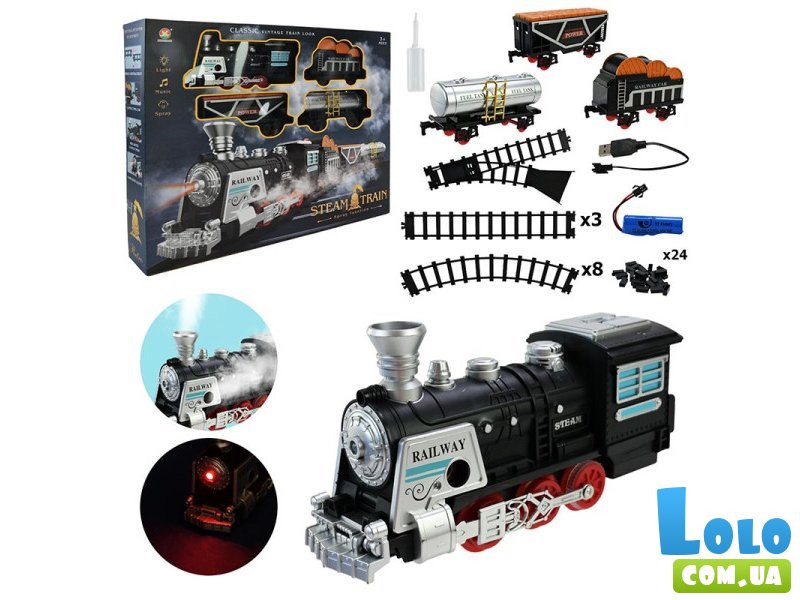 Железная дорога с поездом