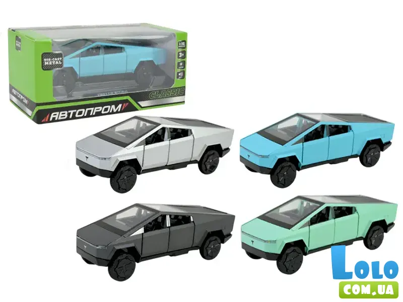 Машина металлическая Tesla Cybertruck, Автопром (в ассортименте)