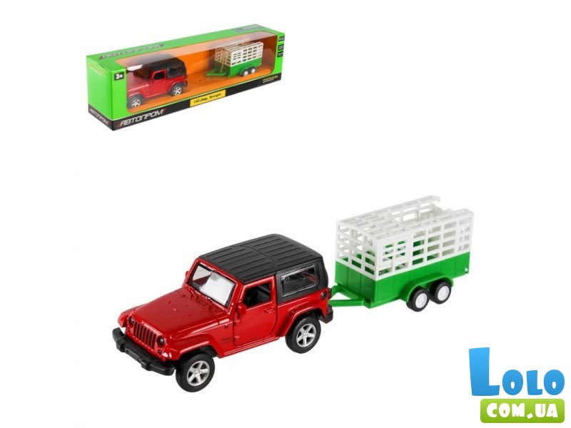 Машина Jeep Wrangler с прицепом, Автопром