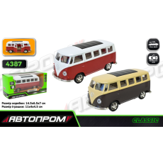 Машина металлическая Volkswagen T1, Автопром (в ассортименте)