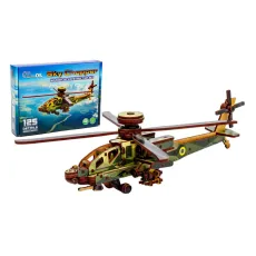 Деревянный 3D конструктор Sky Chopper, Puzzleоk (Puz-00954), 125 дет.