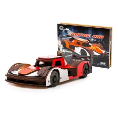 Деревянный 3D конструктор Racing Car, Puzzleоk (Puz-01037), 146 дет.
