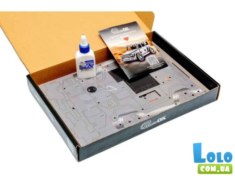 Деревянный 3D конструктор Gelandewagen, Puzzleоk (Puz-26914), 109 дет.