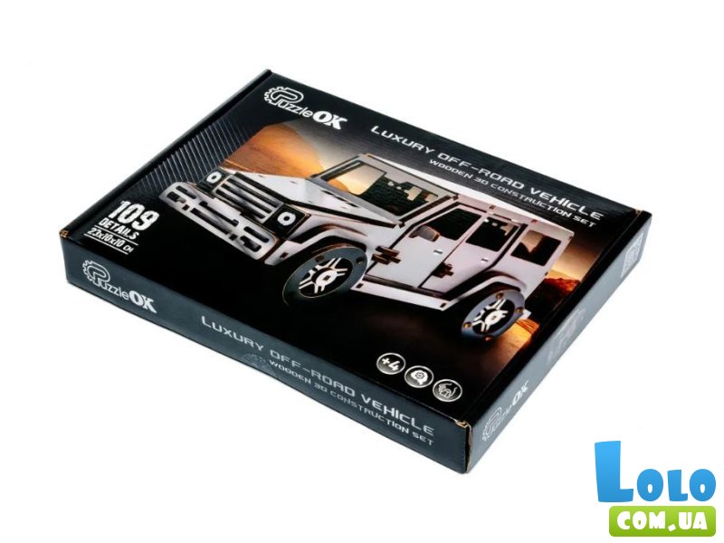 Деревянный 3D конструктор Gelandewagen, Puzzleоk (Puz-26914), 109 дет.