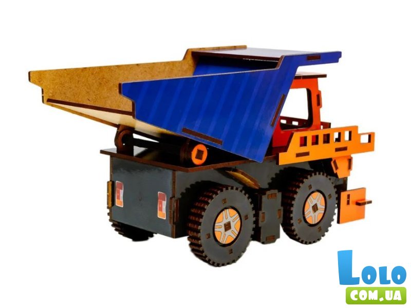 Деревянный 3D конструктор Самосвал, Puzzleоk (Puz-00920), 96 дет.
