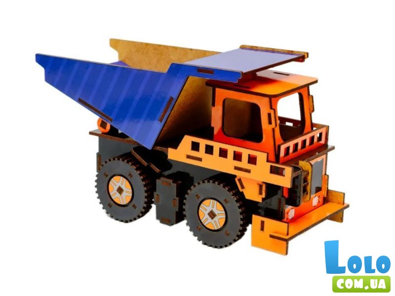 Деревянный 3D конструктор Самосвал, Puzzleоk (Puz-00920), 96 дет.