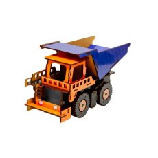 Деревянный 3D конструктор Самосвал, Puzzleоk (Puz-00920), 96 дет.