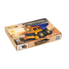Деревянный 3D конструктор Самосвал, Puzzleоk (Puz-00920), 96 дет.