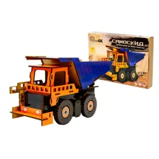 Деревянный 3D конструктор Самосвал, Puzzleоk (Puz-00920), 96 дет.