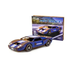 Деревянный 3D конструктор Fast car Gt, Puzzleоk (Puz-26915), 164 дет. (синий)