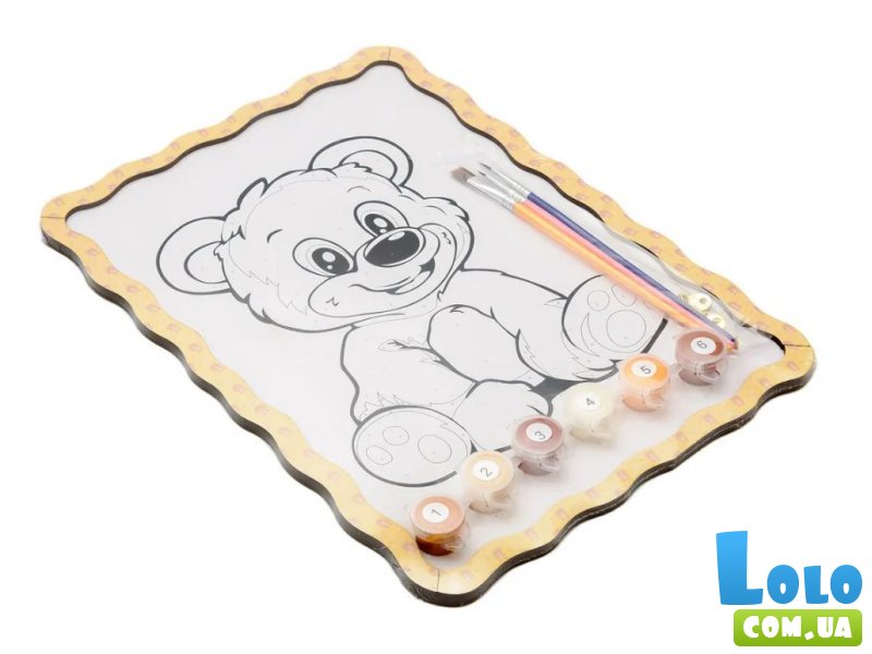 Картина по номерам Мишка, Puzzleоk (А4)