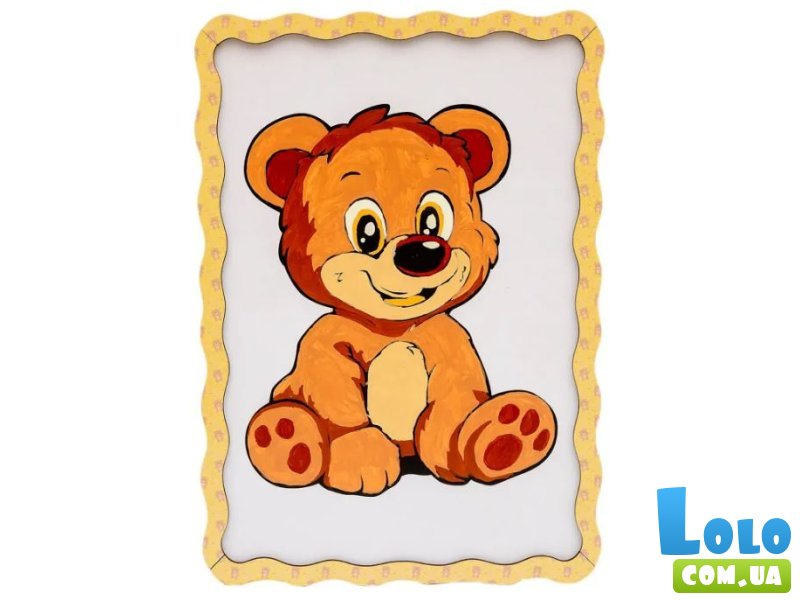 Картина по номерам Мишка, Puzzleоk (А4)