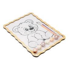 Картина по номерам Мишка, Puzzleоk (А4)