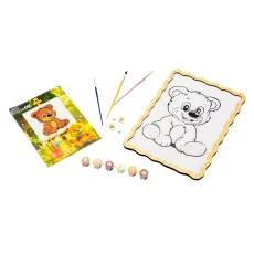 Картина по номерам Мишка, Puzzleоk (А4)