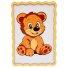 Картина по номерам Мишка, Puzzleоk (А4)