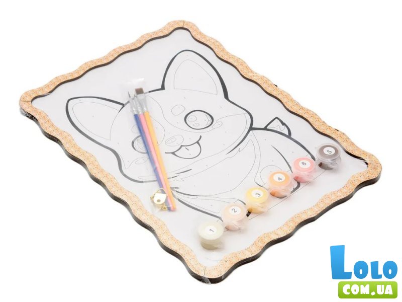 Картина по номерам Корги, Puzzleоk (А4)