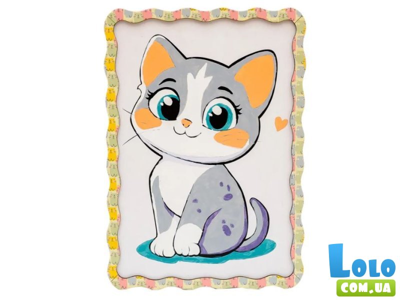 Картина по номерам Котик, Puzzleоk (А4)
