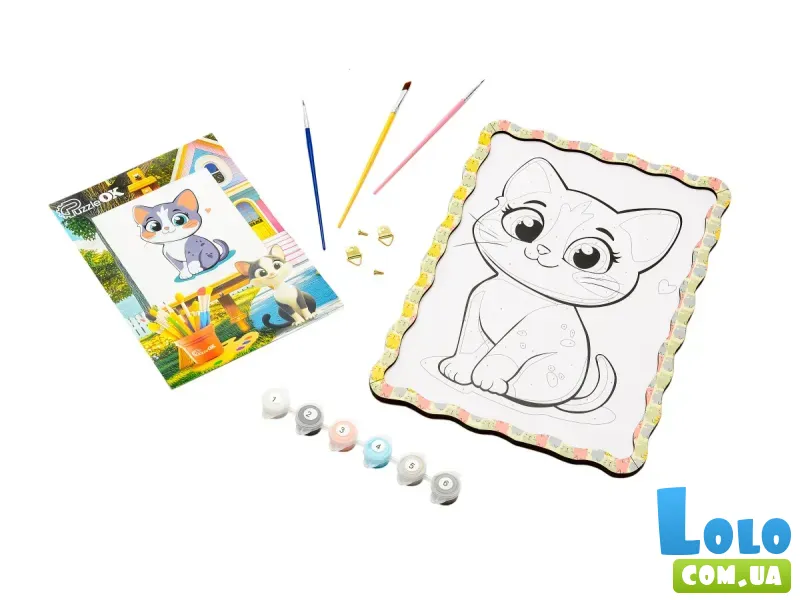 Картина по номерам Котик, Puzzleоk (А4)