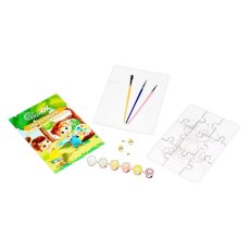 Деревянный пазл-раскраска Собачка, Puzzleok (А5)