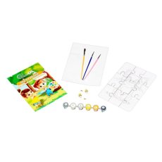 Деревянный пазл-раскраска Котик, Puzzleok (А5)