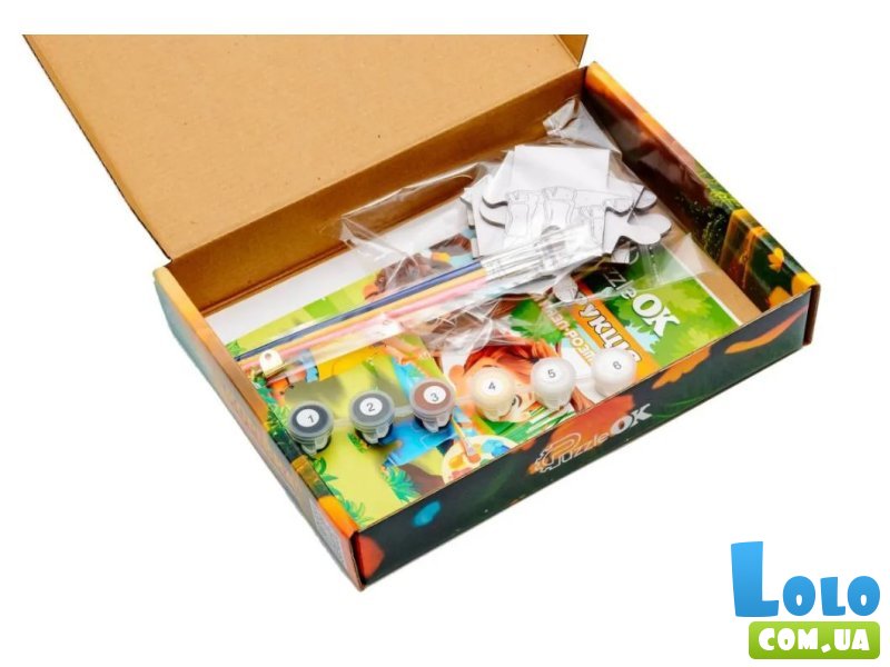 Деревянный пазл-раскраска Коровка, Puzzleok (А5)