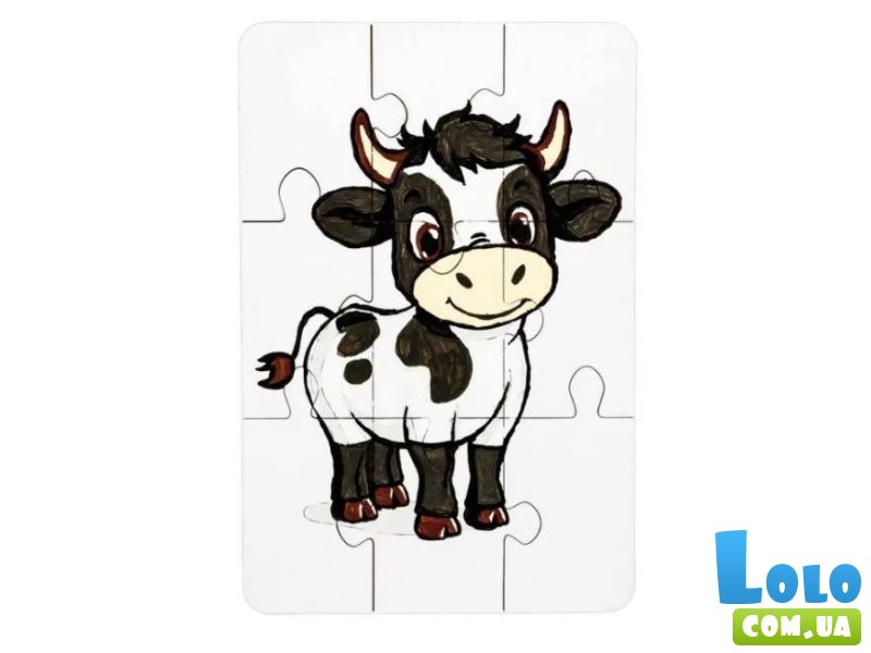 Деревянный пазл-раскраска Коровка, Puzzleok (А5)