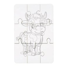 Деревянный пазл-раскраска Коровка, Puzzleok (А5)