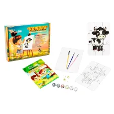 Деревянный пазл-раскраска Коровка, Puzzleok (А5)