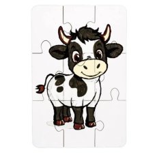 Деревянный пазл-раскраска Коровка, Puzzleok (А5)