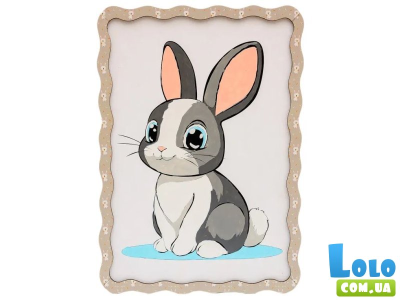 Картина по номерам Зайка, Puzzleоk (А4)